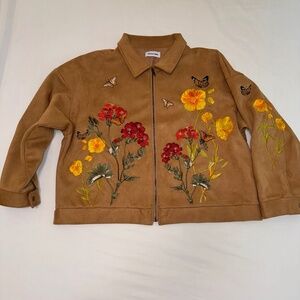 Men's Embroidered RyokoRain Jacket Butterfly Flowers